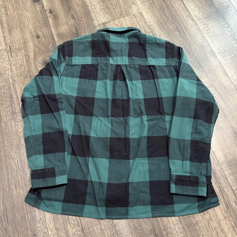Carhartt Flannel Shirt Womens L Green Good Rugged Flex Plaid TW5574-W - Picture 2 of 7